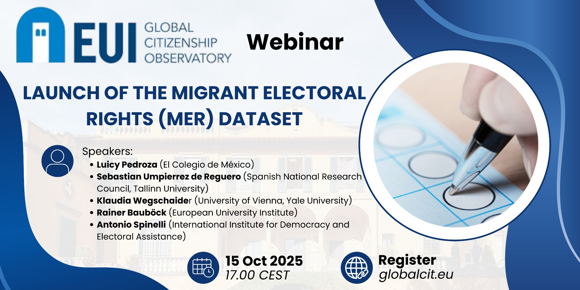 Webinar: Online Launch of the Migrant Electoral Rights (MER) dataset ...